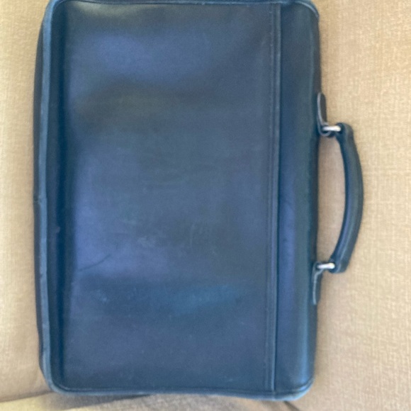 Coach Vintage Metropolitan Unisex Leather Briefcase Brass/Black - Picture 3 of 12